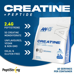 CREATINE MONOHYDRATE +PEPTIDE (60servings)