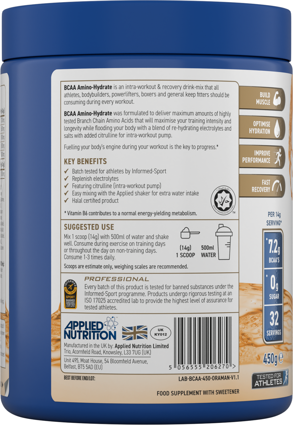 APPLIED NUTRITION BCAA AMINO-HYDRATE