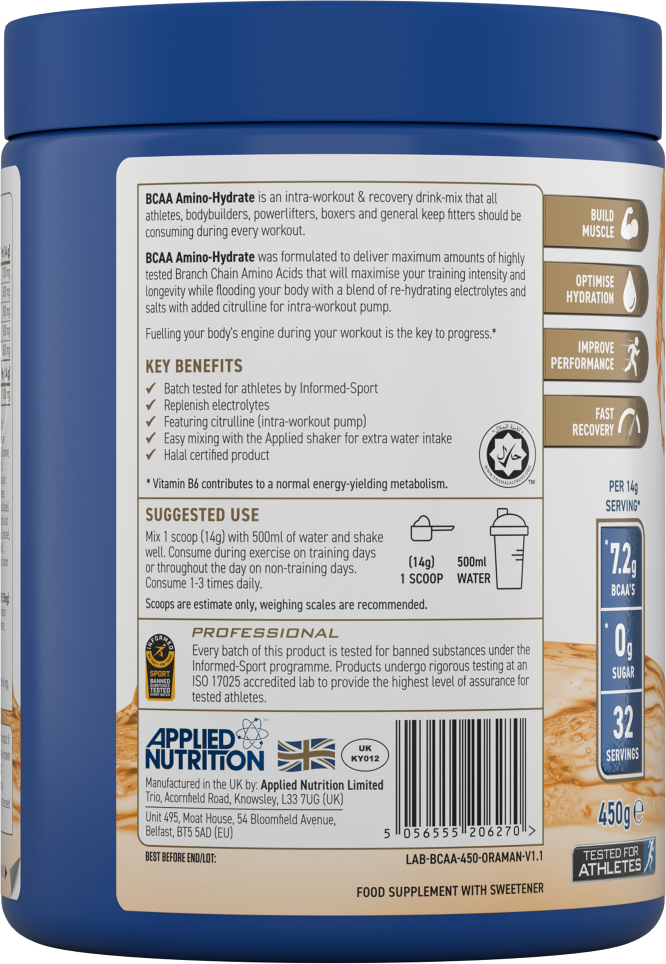 APPLIED NUTRITION BCAA AMINO-HYDRATE