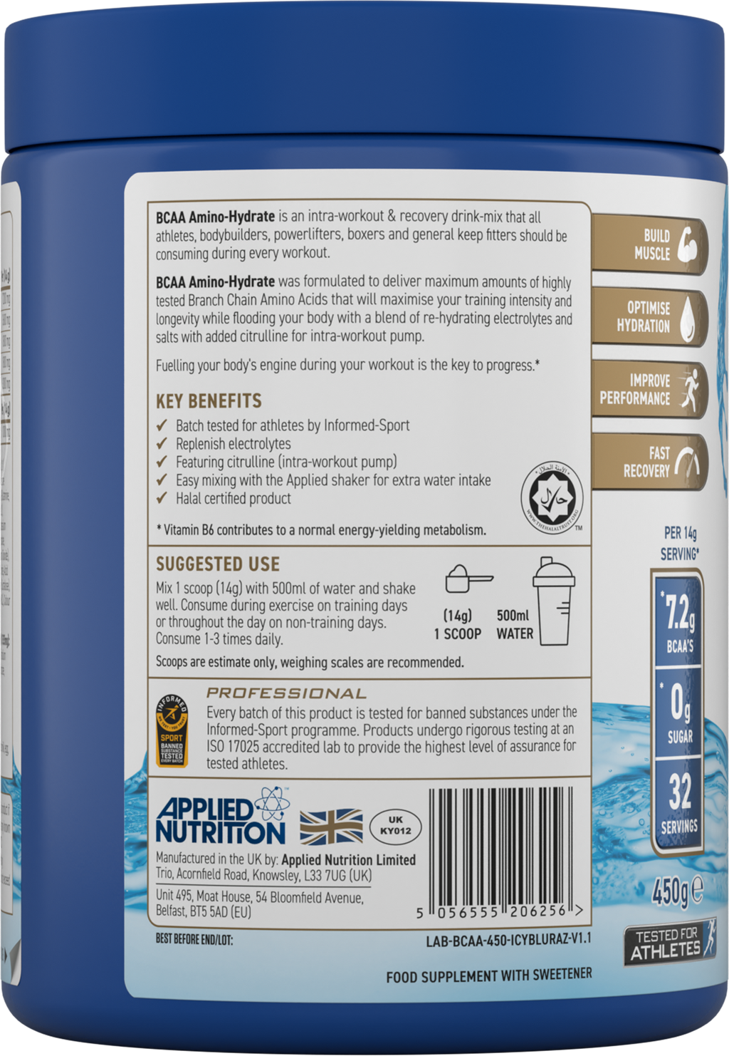 APPLIED NUTRITION BCAA AMINO-HYDRATE