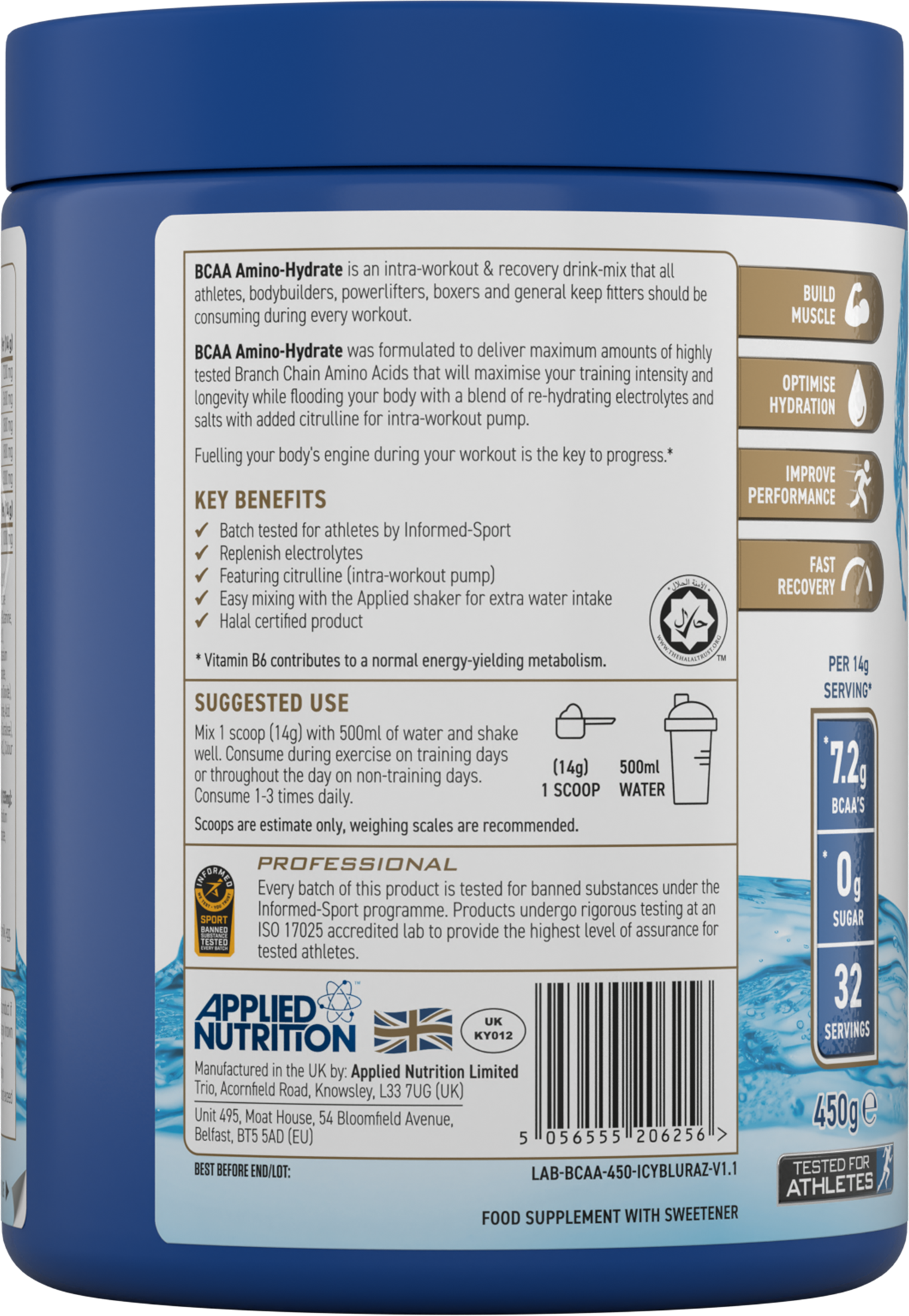 APPLIED NUTRITION BCAA AMINO-HYDRATE