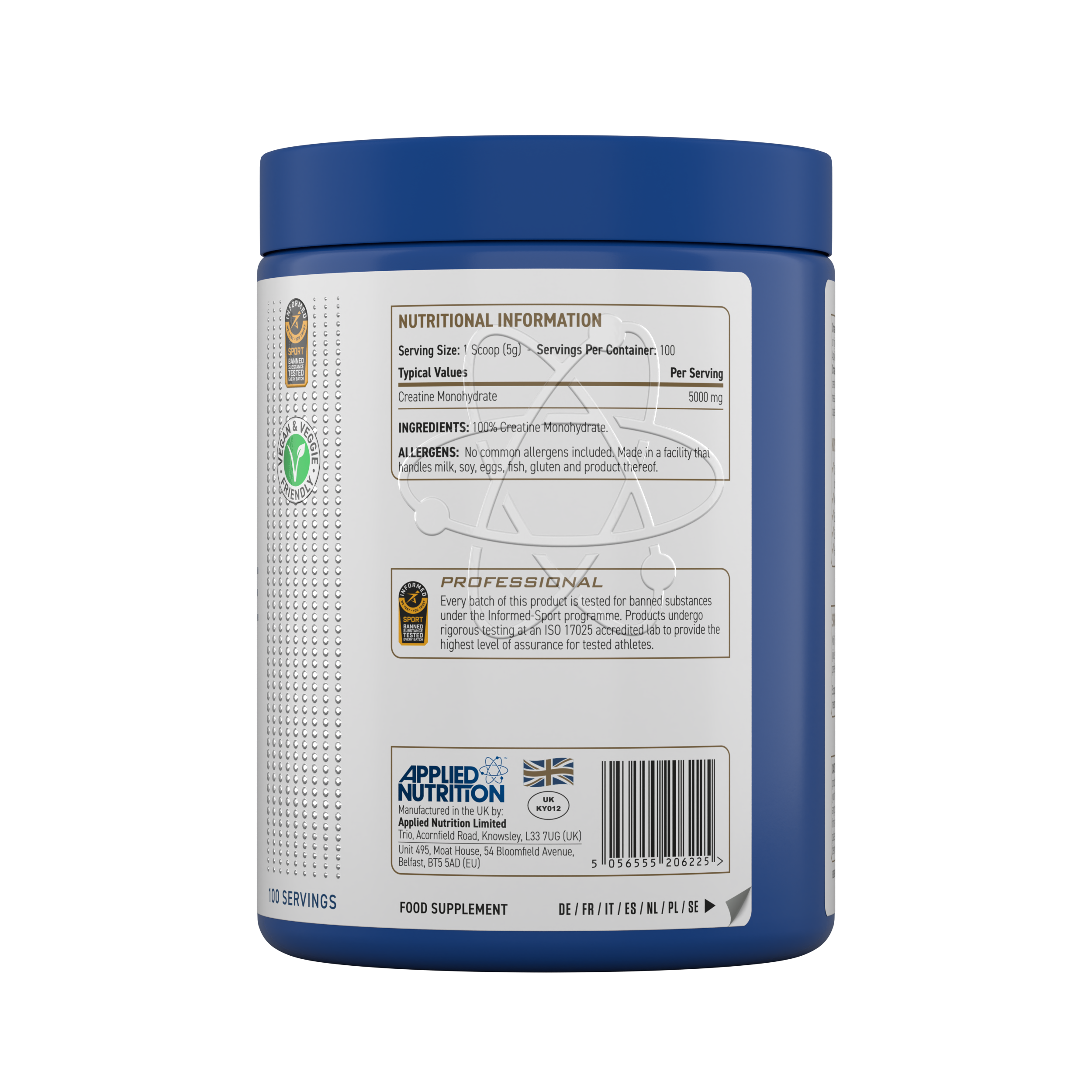 CREATINE MONOHYDRATE UNFLAVOURED