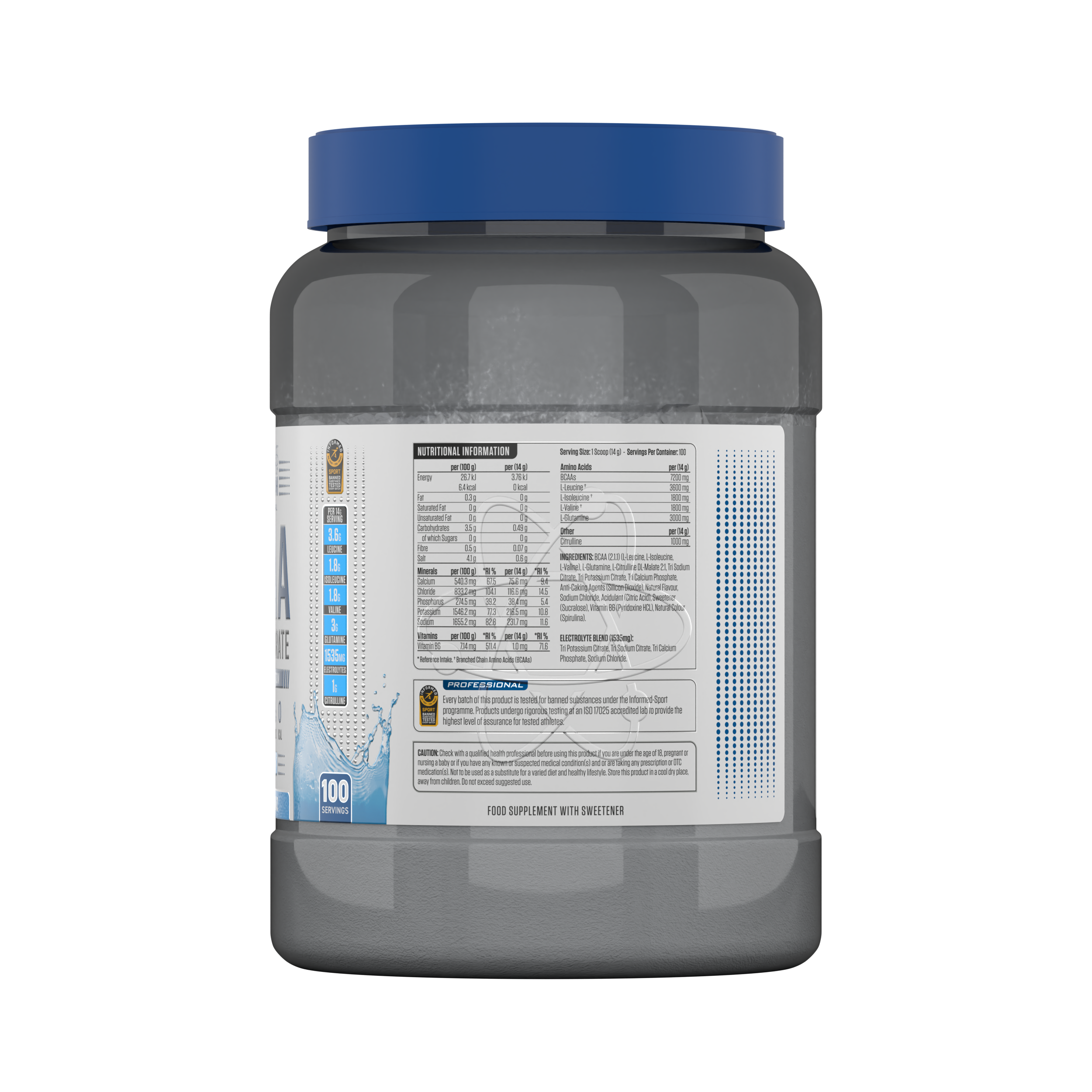 APPLIED NUTRITION BCAA AMINO HYDRATE 1.4kg/100servings