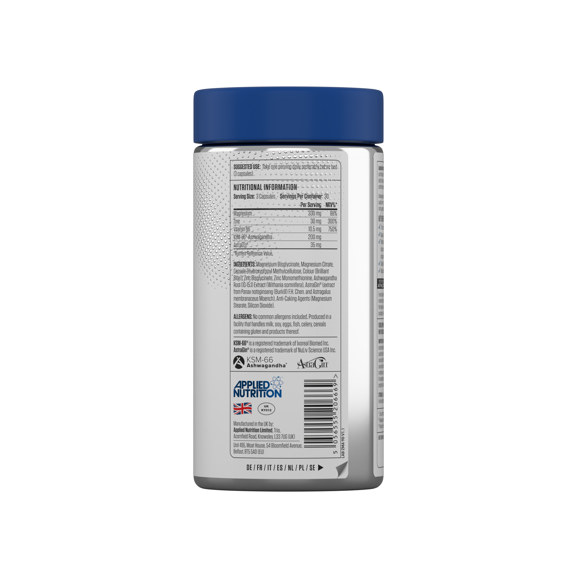 APPLIED NUTRITION ZMA PROFESSIONAL 60 CAPSULES