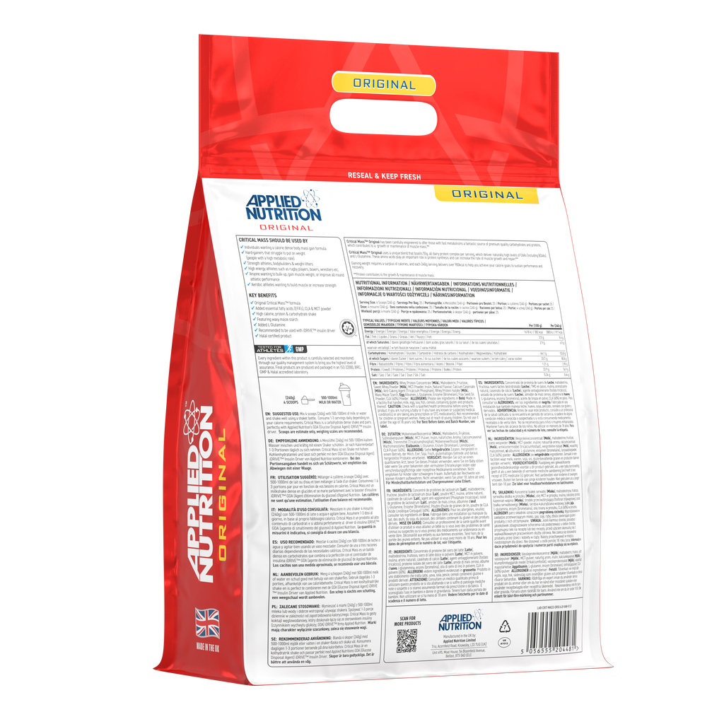 APPLIED NUTRITION ORIGINAL FORMULA - CRITICAL MASS 6KG