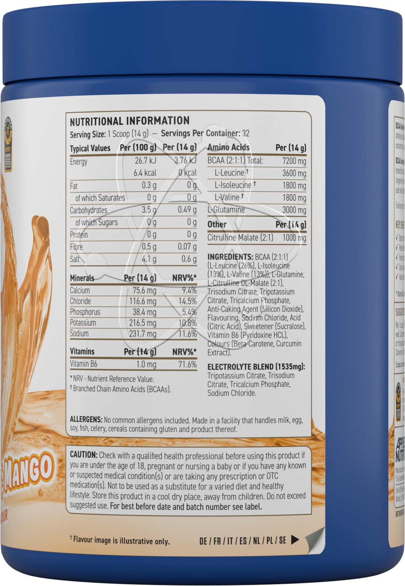 APPLIED NUTRITION BCAA AMINO-HYDRATE