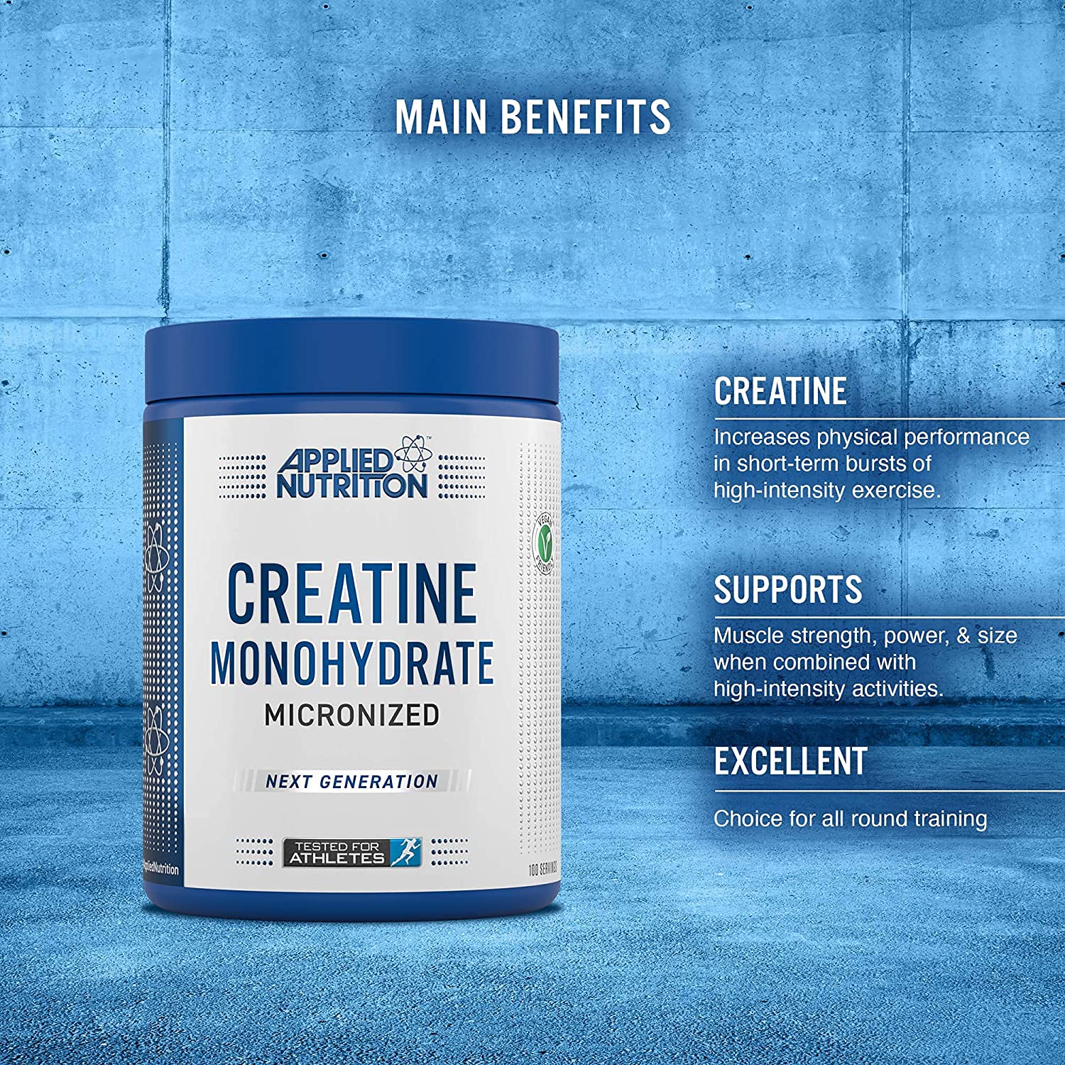 APPLIED NUTRITION CREATINE MONOHYDRATE UNFLAVOURED