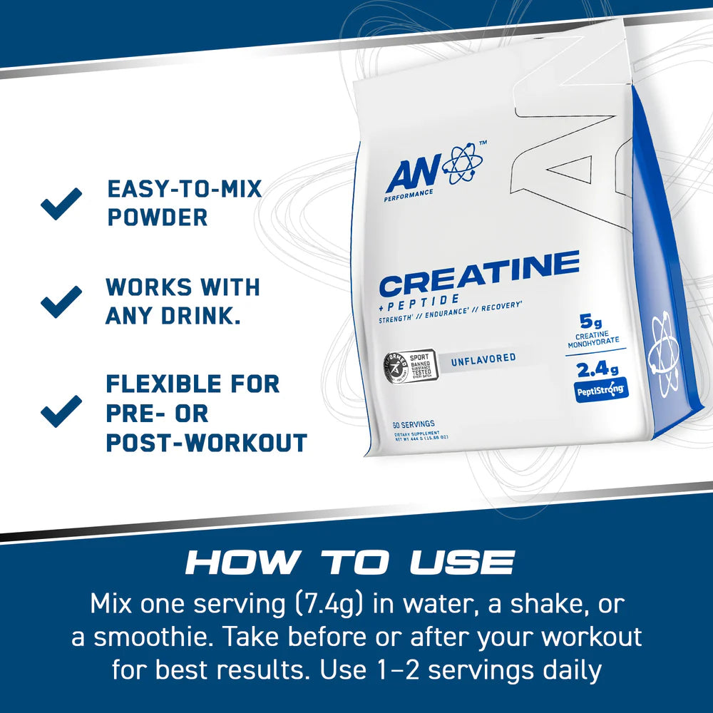 CREATINE MONOHYDRATE +PEPTIDE (60servings)