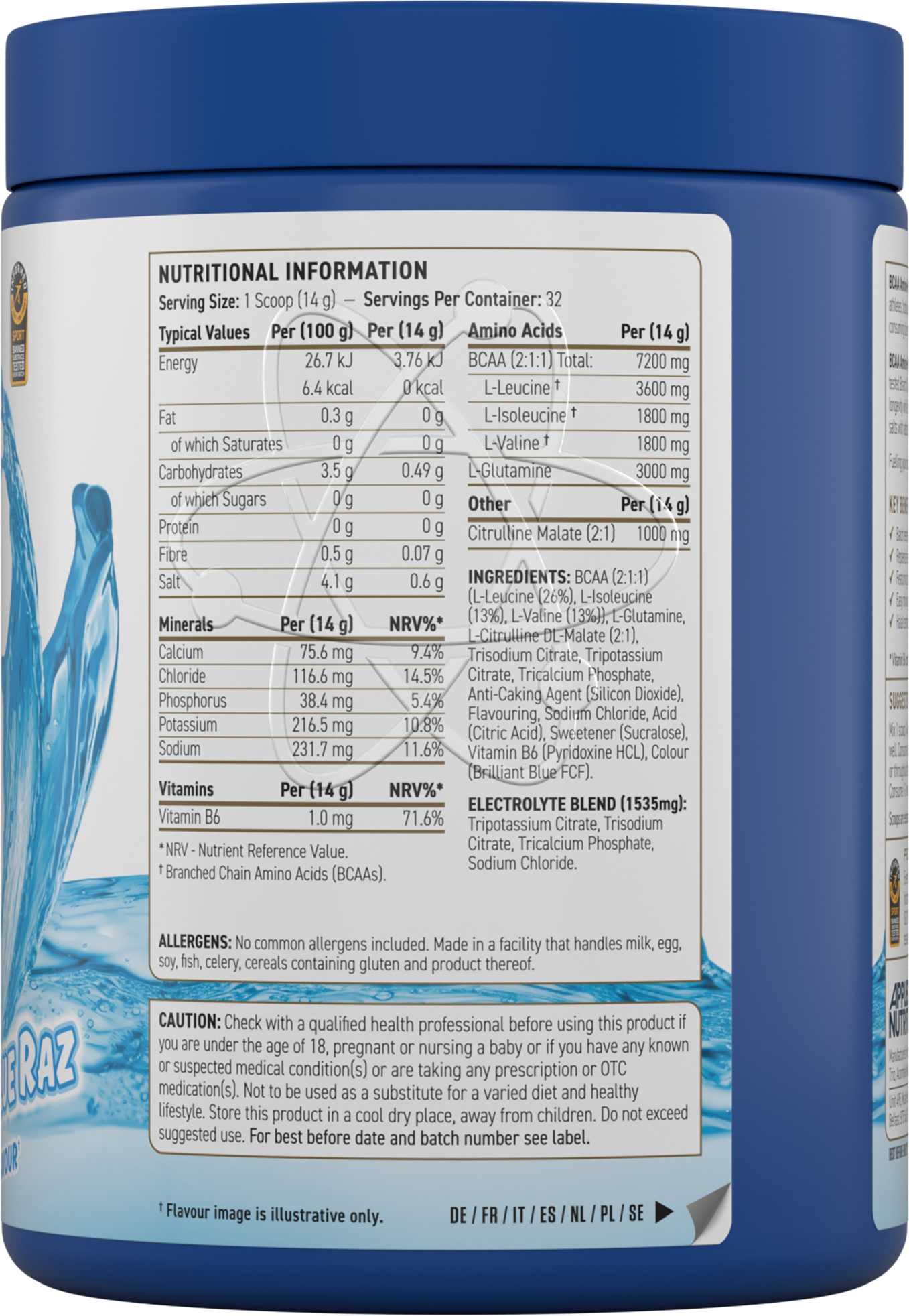 APPLIED NUTRITION BCAA AMINO-HYDRATE