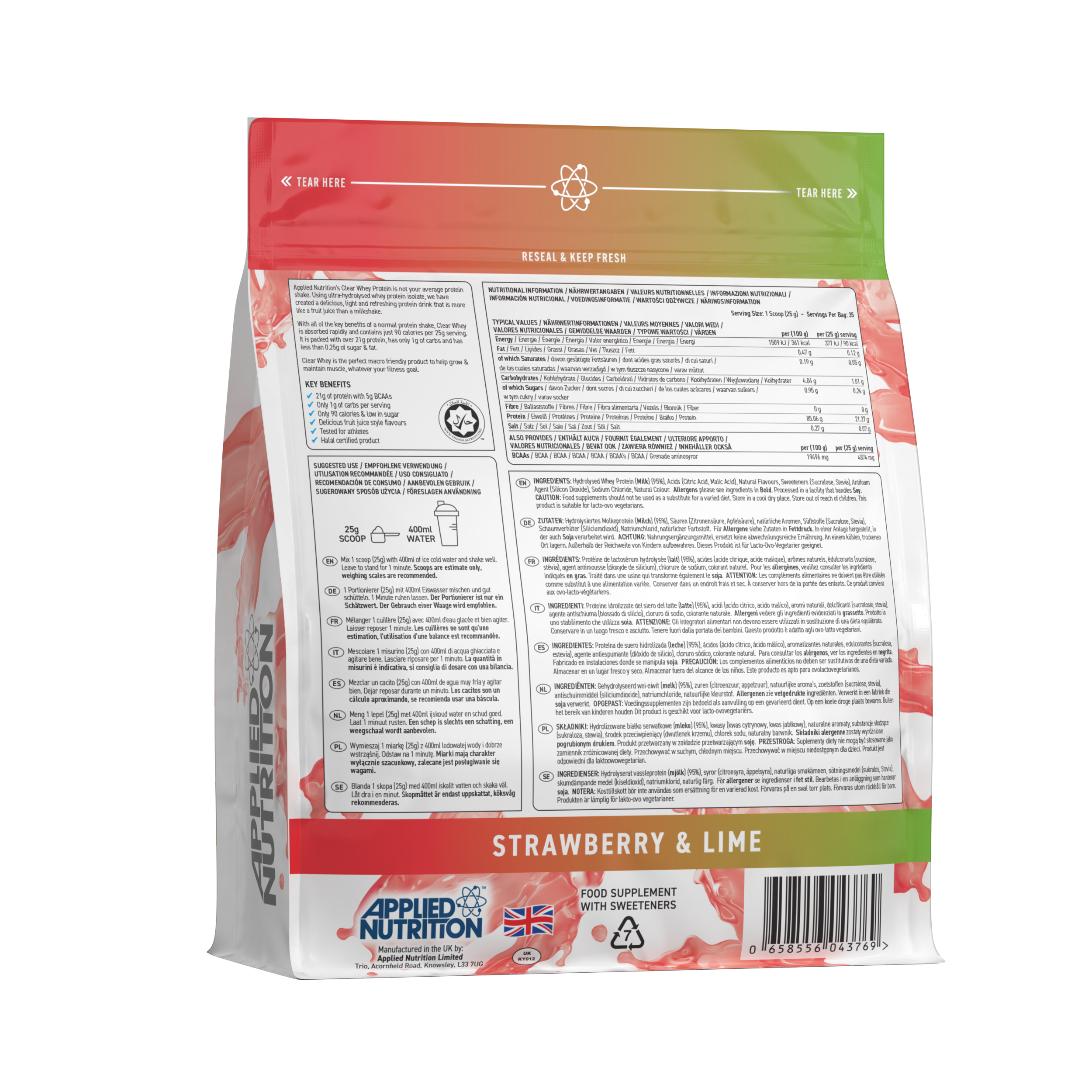 APPLIED NUTRITION CLEAR WHEY PROTEIN