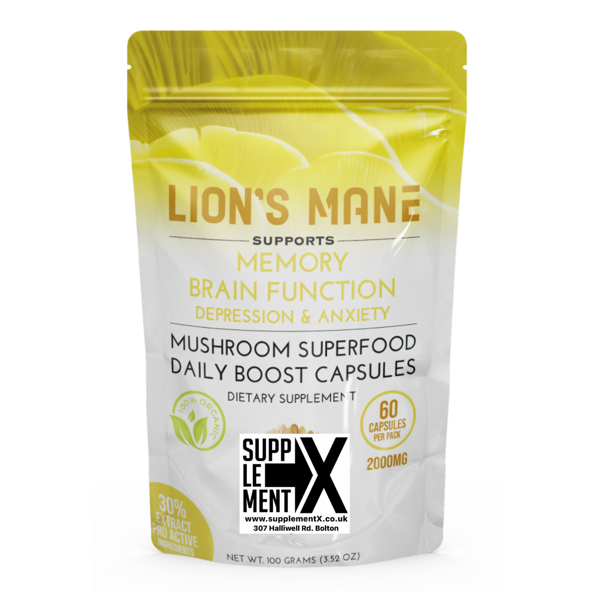 LIONS MANE (60caps) 2000mg