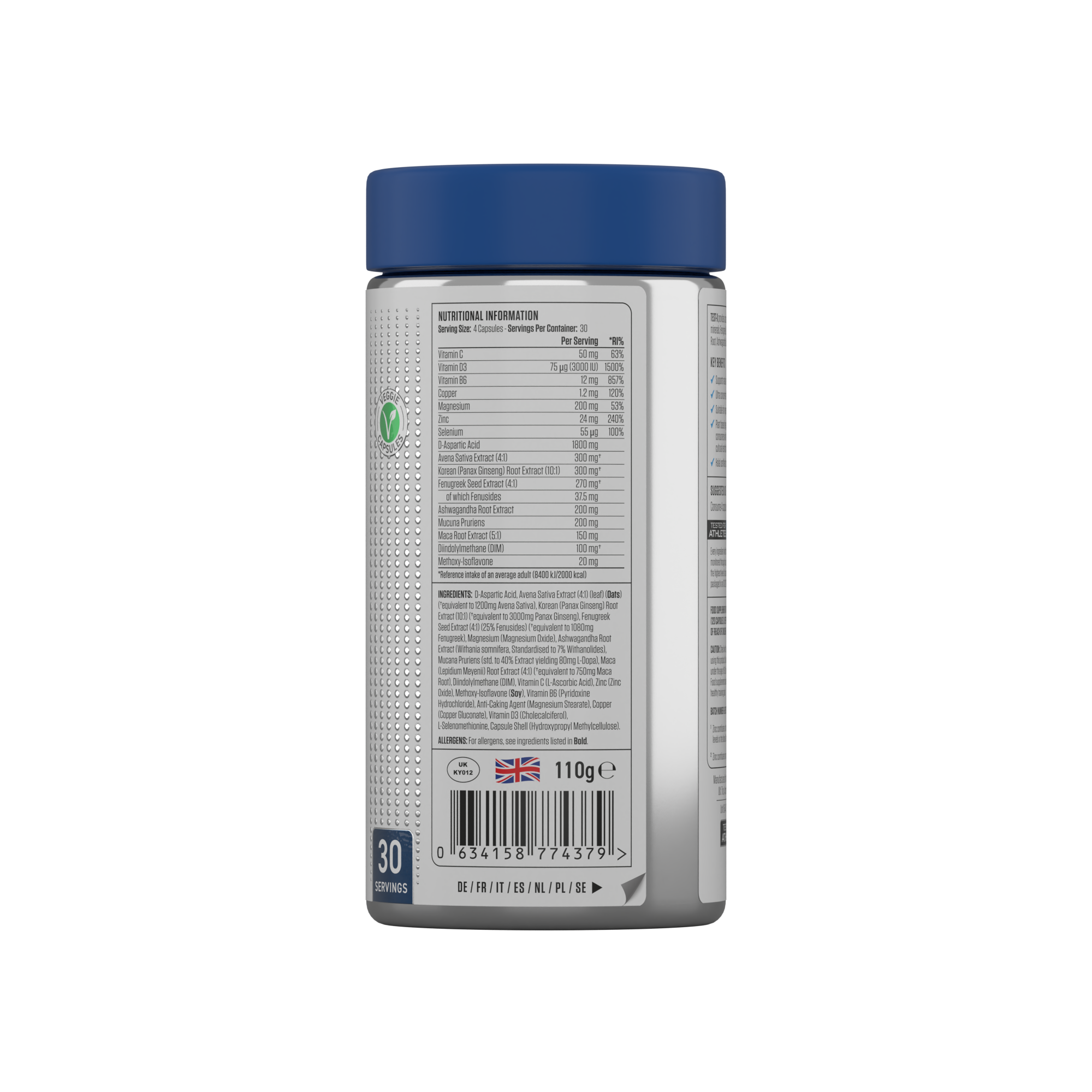 APPLIED NUTRITION TEST-X WITH FREE MILK THISTLE